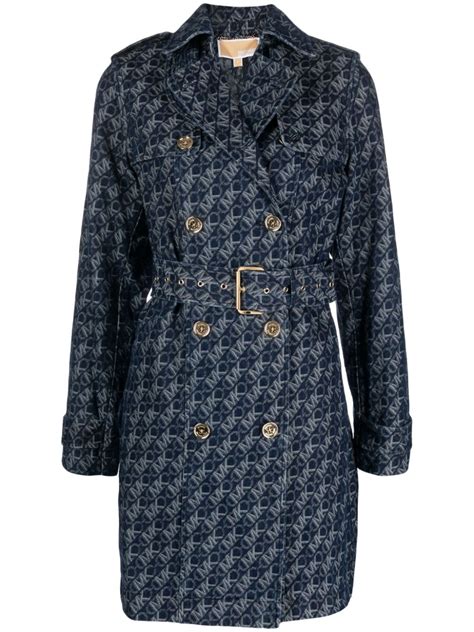 michael kors jacquard|Logo Jacquard Trench Coat .